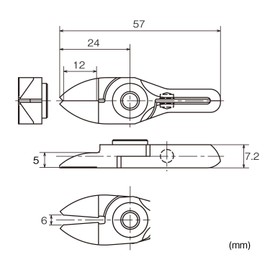 VESSEL Sliding Air Nipper Horizontal Blade/GT-NY10 Type Straight Blade for Resin (Reversed Blade) NY10RAJ
