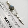 SilverStarJewel Colgante de Diosa labradorita azul, 5,8 cm, plata fina