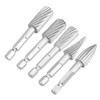 5pcs 1/4inch Hex Shank High Speed Steel Burrs Rotary Files