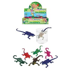 HENBRANDT 1 x Colour Changing Lizards 15cm Stretchy Chameleon Colour Change in Hot or Cold Water Bath Toys Kids Party Favour Stocking Filler Loot Bag Filler Lucky Dip for Boys and Girls