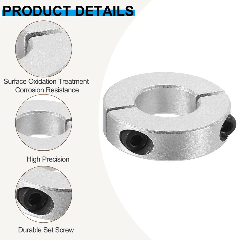 PATIKIL Bore 22mm Double Split Shaft Collar 45mm OD 12mm