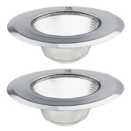 Mesh Sink Strainer Set of 2, MSY BIGSUNNY Stainless Steel Kitchen Sink Strainer Kitchen Drain Strainer with Large Wide Rim 4.5 inch Diameter for Kitchen Sinks