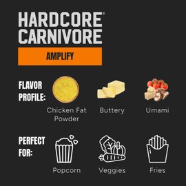 Hardcore Carnivore Amplify - Mega Savory Flavor Dust Seasoning (10.5 oz Shaker) Umami -Packed, All -Purpose Texas-Made Blend for Meat, Veggies and More