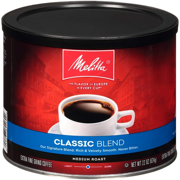 Melitta Coffee Ground Medium Roast, Classic Blend, 22 Ounce