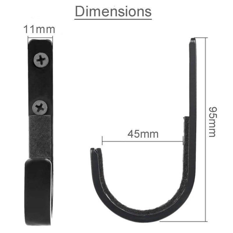 RALSPEC 4 x Padded Rifle Wall Mounting Hooks Brackets Gun