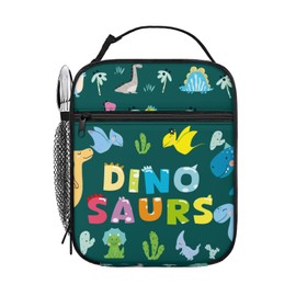 VIVIDSATCH Dinosaur Lunch Box Reusable Insulated Lunch Bag Suitable for All Seasons Size: 10 Inch