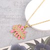 Fun BOOM Pendant Necklace for Women Pink Enamel Art Paint