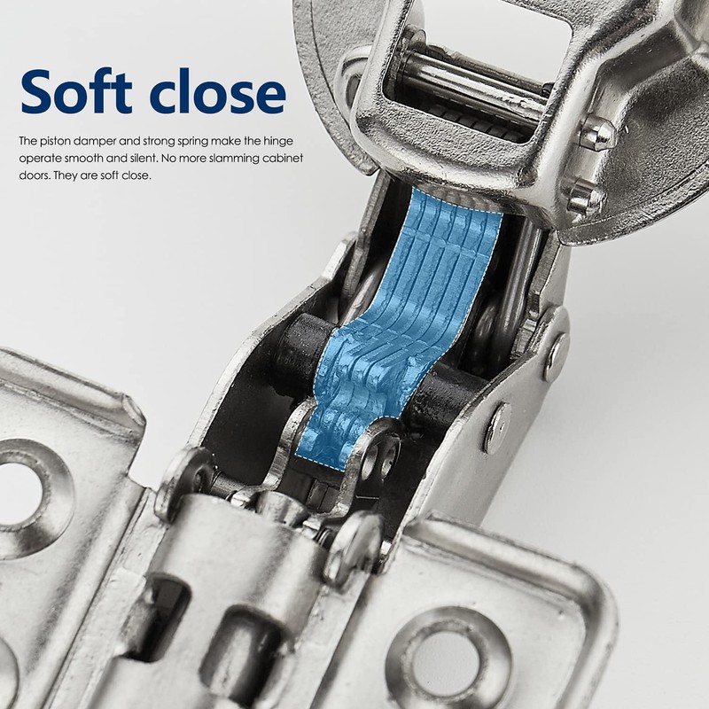Ravinte 30 Pack 15 Pairs European Kitchen Cabinet Hinges Soft
