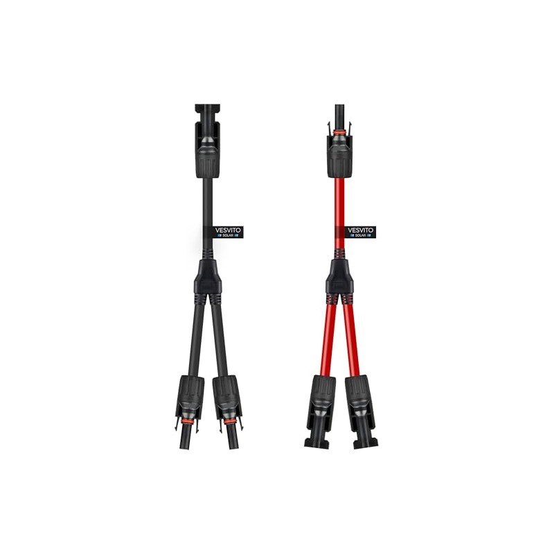 Solar Connector 2 to 1 Y Branch 10 AWG Parallel