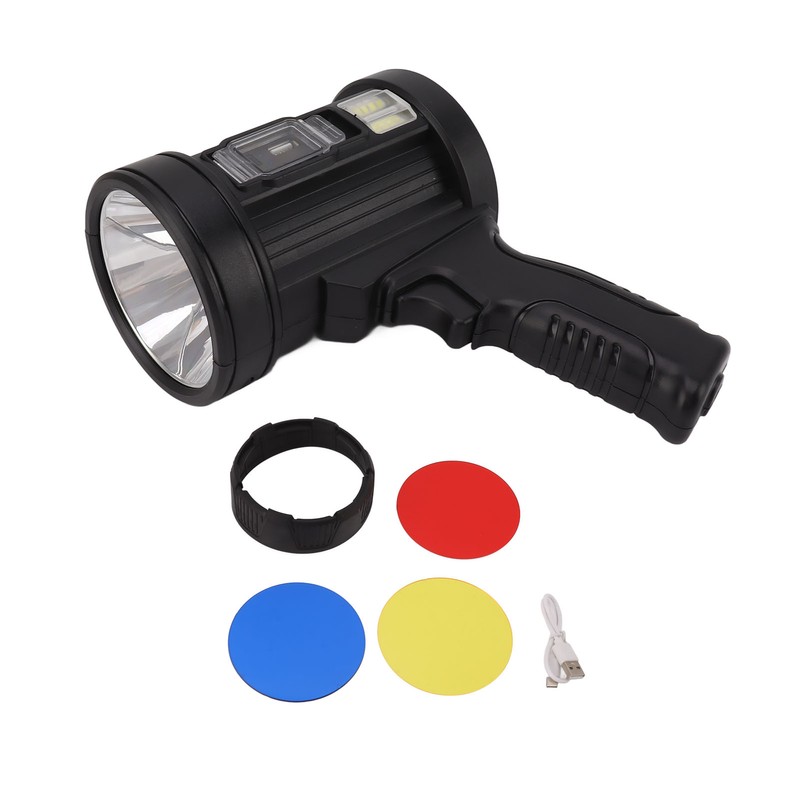 Solar Handheld Spot Light Multifunction Waterproof Super Bright Emergency Spotlight