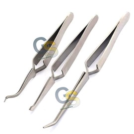 G.S Direct BONDING Bracket Holding Removing Placer Tweezers Set of 3 Ortho Tools New