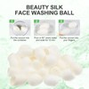 Mobestech 100pcs silkworm skin care scrub Fresh Natural Silk Ball
