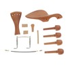 Dreld Violin Fitting Set Jujube Wood Violin Chin Pad/Tailpiece/Tail Rope/Pegs/End