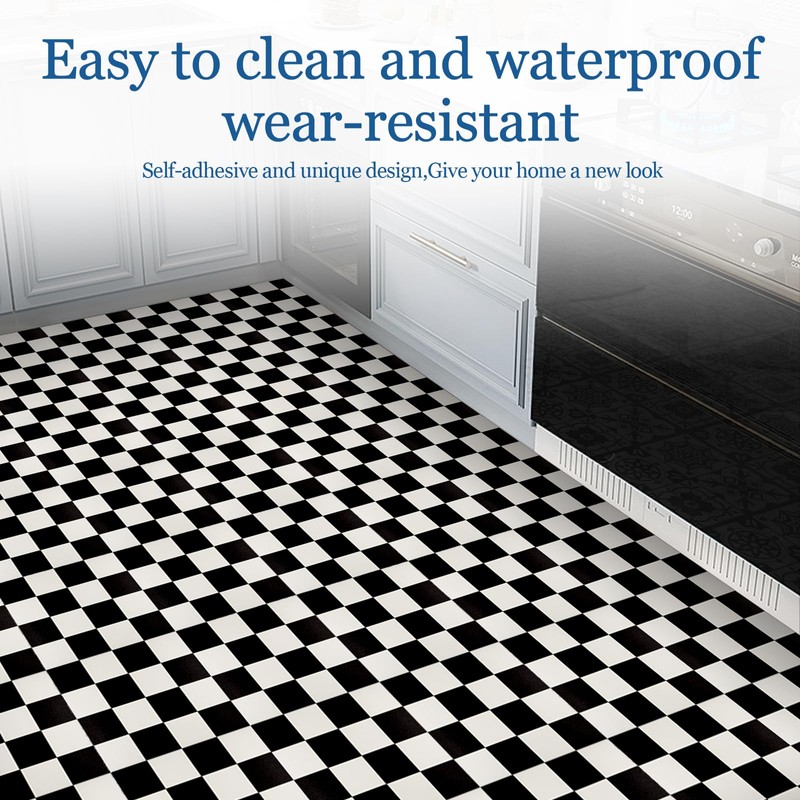 Peel and Stick Floor Tiles: 10pcs11.81 * 11.81in Waterproof Vinyl