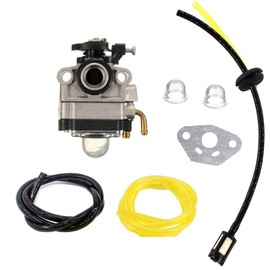 Shnile Carburetor Compatible with Troy-Bilt TB144 TB146EC Cultivator TB26CO TB415CS TB475S 753-04296 753-05251 Fuel Line Kit Carb