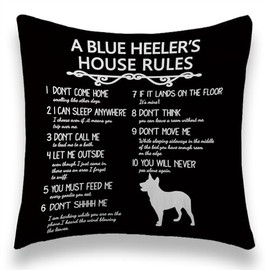 TUNW Blue Heeler Throw Pillows Cushion Cover Decorative Pillowcase, Blue Heeler Gifts, Dog Lovers Gifts for Women, Dog Mom Gifts, Dog Decor, Dog Gifts for Women, 18×18 Inch