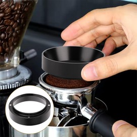 Anillo Dosificador de Café, Anillo Dosificador Universal de Café, Embudo Dosificador de Espresso, Embudo con, Accesorios para Cafetera de Repuesto(51MM mit Magnet-negro)