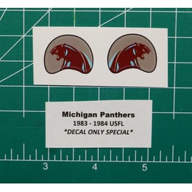 1983 - 1984 Michigan Panthers USFL Football Gumball Helmets *DIECUT DECALS ONLY*