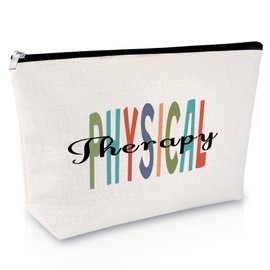 Physical Therapy Appreciation Gift Makeup Bag PT Doctor Gifts Physical Therapy Assistant Present Cosmetic Bag Thank You Gift for PT Christmas Birthday Present for Women Her Travel Cosmetic Pouch