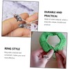 Gatuida 6Pcs Cat Shaped Knitting Loop Rings Open Finger Crochet