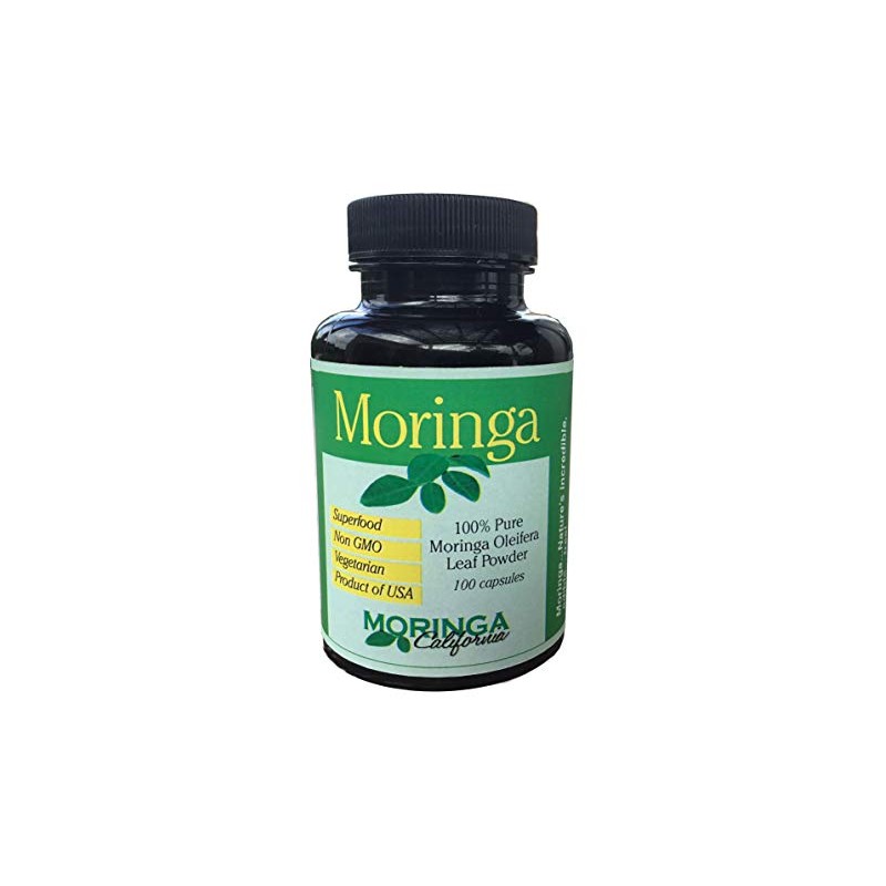 California Grown Moringa - 100 Capsules - Direct from The