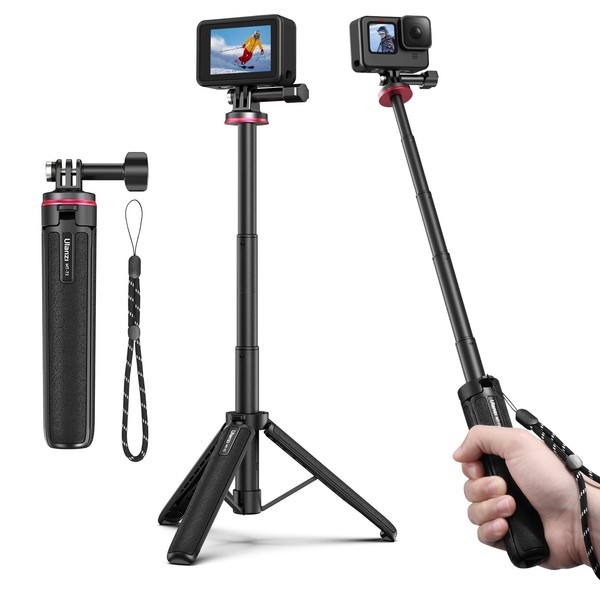 20 Inch Expandable Mini Tripod for Gopro - ULANZI Mt-72 Action Camera Selfie Stick Tripod with Hand Strap 4 Stage Lightweight Portable Vlog Accessories for GoPro Hero 11 10 9 8 7 6 5/Max/DJI Osmo