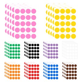 AIEX 1200pcs Color Coding Stickers, 30mm/1.2Inch Round Colored Dot Stickers Labels Circle Dot Stickers for Coloring Marking Organizing (10 Assorted Colors)