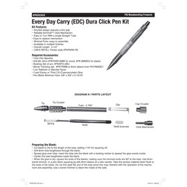 Penn State Industries PKEDCDBB DuraClick EDC Click Ballpoint Pen Kit Woodturning Project (1pack in Burnt Bronze Anodized Aluminum)