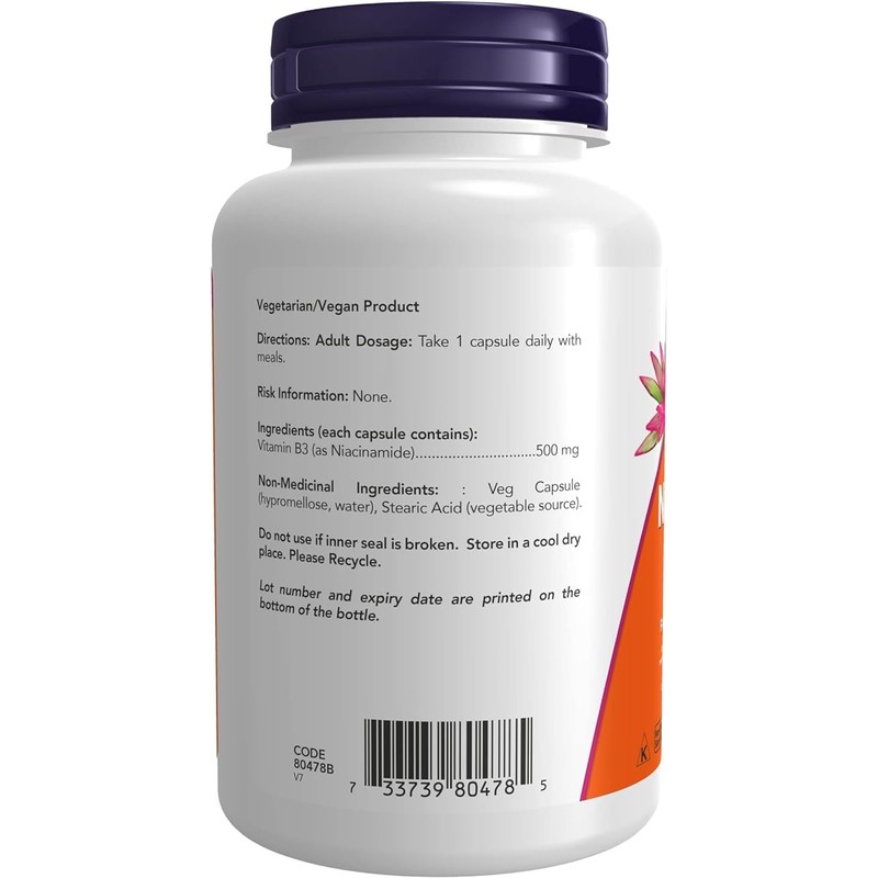 Now Niacinamide 500mg 100cap