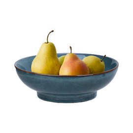 Ronanemon Ceramic Fruit Bowl,10.2" Decorative Bowl, Large Fruit Bowl for Kitchen Counter, Pedestal Bowl, Kitchen Counter Décor, Bread Candy Snacks Organizer(Starry sky blue)