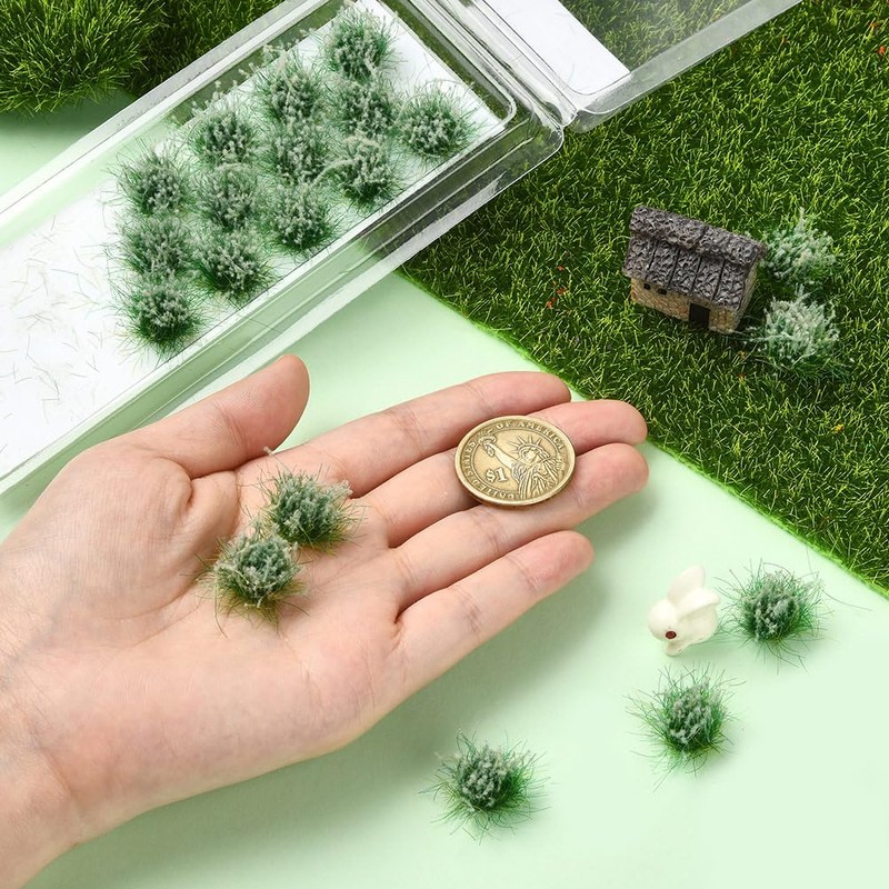 SOFPLATE 1 Box 20Pcs Model Train Scenery Grass Tufts Miniature