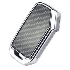 SK CUSTOM Silver zinc Alloy Smart Key Case Cover Compatible with KIA CEED CERATO Forte NIRO SELTOS Sorento Soul SPORTAGE Telluride Keyless Car Remote Accessory