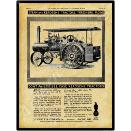 1917 Case Steam Engines & Tractors New Metal Sign: Racine, Wisconsin