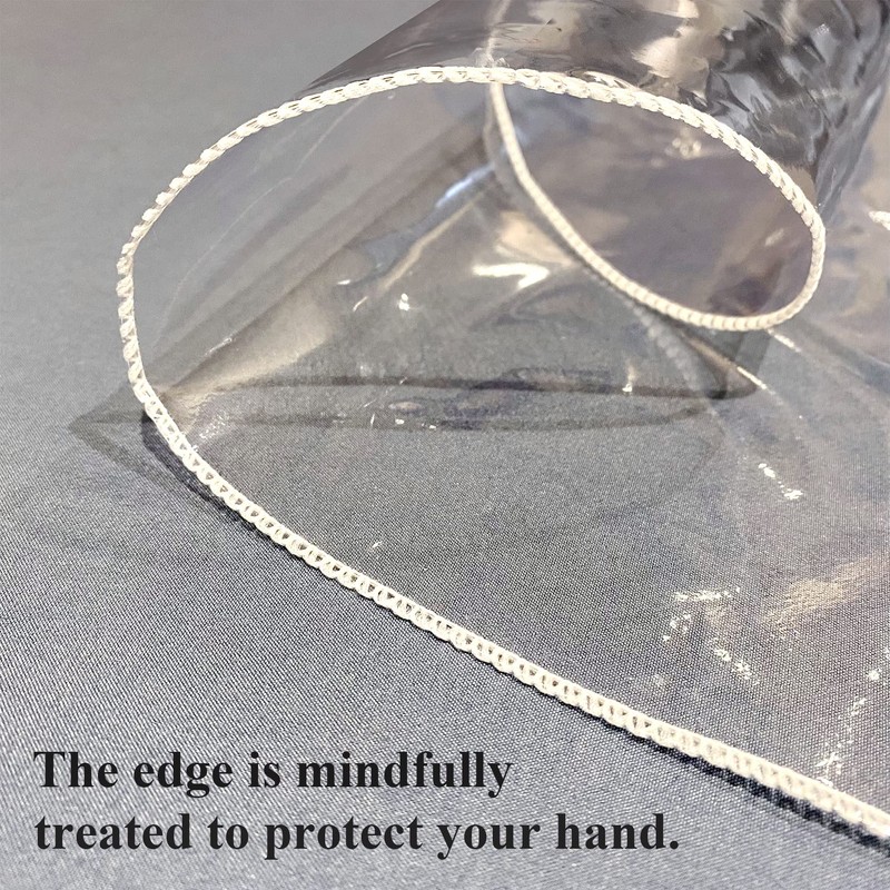 Clear Table Cover Protector Oval Clear Tablecloth Transparent Protective Covering
