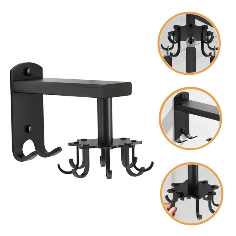 Ciieeo 1 Set Claw Rotating Wall Mounted Hook Aluminium Alloy