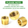 TAISHER 5 Pcs Brass Reducer Hex Bushing Threaded Pipe Fitting