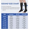 KEKING® Zipper Compression Socks for Men Women, Open Toe, 20-30mmHg