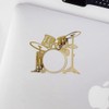 Decal Stickers Of Detailed Drum Set (Metallic Gold) Premium Waterproof