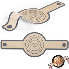 P&P CHEF Silicone Bread Sling for Dutch Oven, 2 Pcs Bread Baking Mats with Long Handles, Non-stick Reusable Sourdough Bread Baking Supplies, Easy to Clean & Transfer, (Grey)