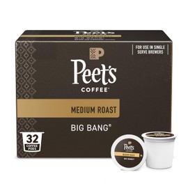 Peet's Coffee, Medium Roast Single Serve Coffee Pods - Big Bang, 32 Count (1 Box of 32 Pods)