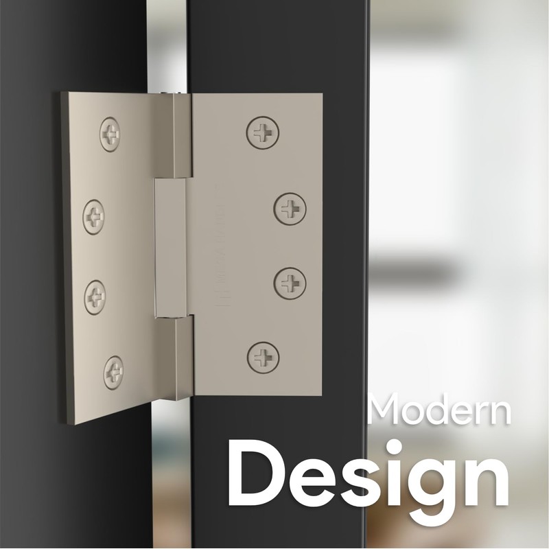 MEGA HANDLES - Square Barrel Hinges with Square Corners, Stainless