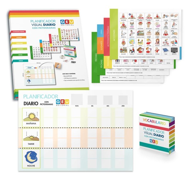 Calendario visual para niños con pictogramas autismo en español |