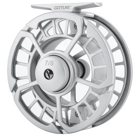 Goture Fly Reel Spool, CNC Machined Aluminum, Left/Right Interchangeable, Lightweight, Large Arbor, Fly Reel Spool, Reel Parts, Aluminum Alloy 7/8