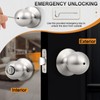 Probrico Brushed Nickel Door Knob Without Key Privacy Door Knob
