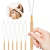 6 Pack Hair Extension Beader Hair Extension Loop Needle Threader