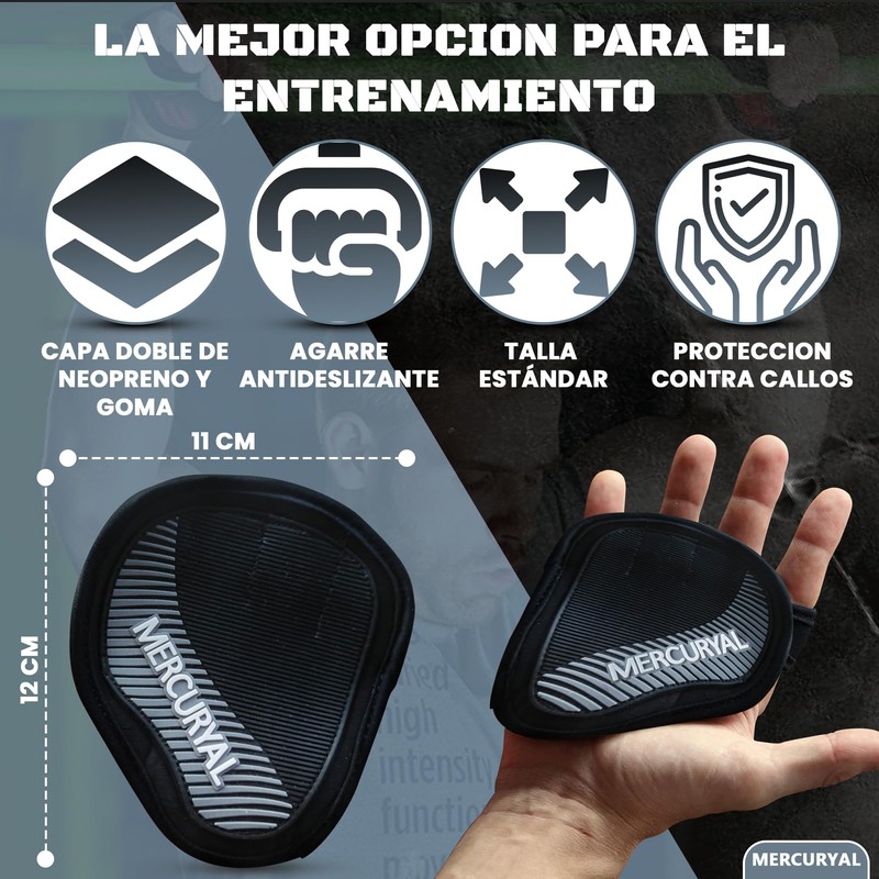 MERCURYAL Pack of 2 Fitness Grip Pads, Grip Pads for