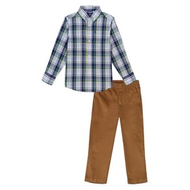 IZOD Boys' 2-Piece Formal Set, Includes Shirt, Dress Pants, Hunter