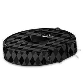 MightySkins Skin Compatible With iRobot Roomba i7 Robot Vacuum - Black Argyle | Protective, Durable, and Unique Vinyl Decal wrap cover | Easy To Apply, Remove, and Change Styles | Made in the USA