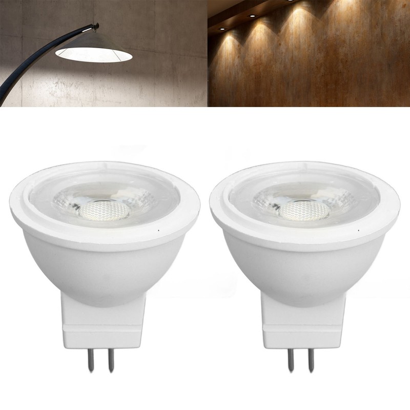 2Pcs MR11 Light Bulb High Brightness 3W 110V Faster Heat