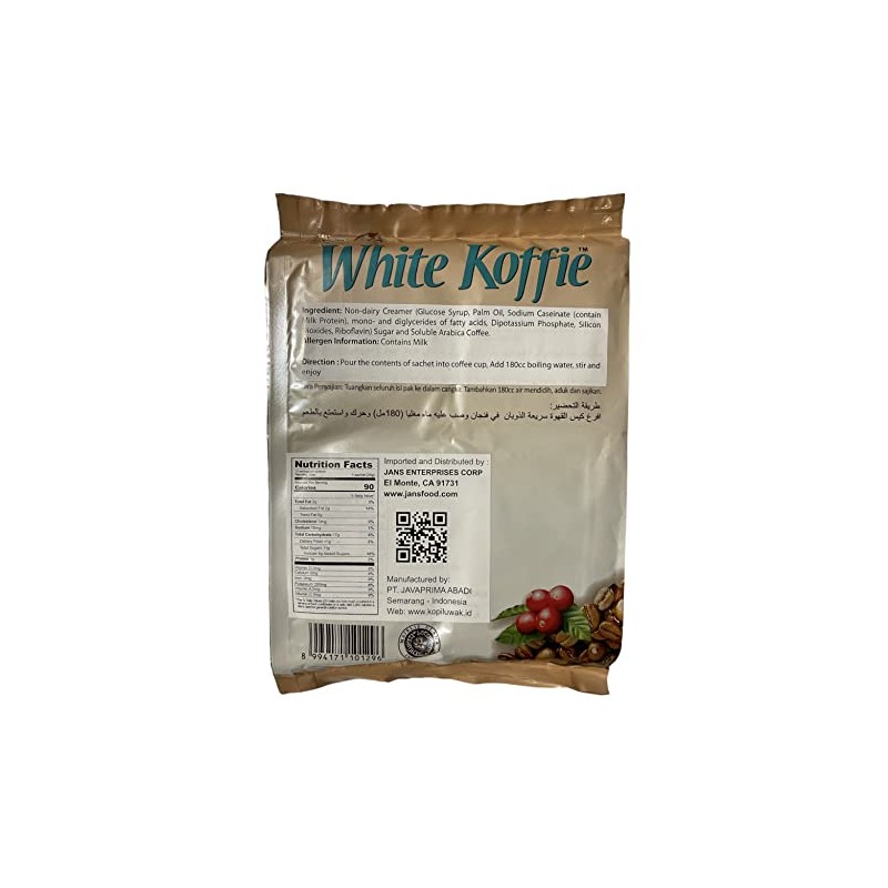 14oz Kopi Luwak White Koffie Premium (Pack of 1)